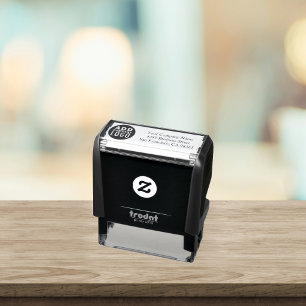 voeg een eenvoudig bedrijfsbedrijf met een logo to zelfinktende stempel