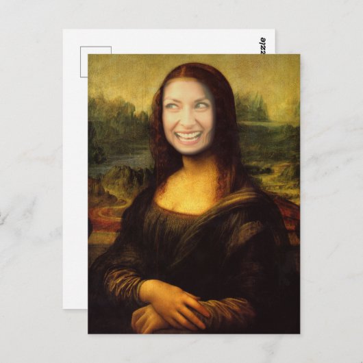 Voeg een Face Mona Lisa toe Briefkaart (Voorkant / Achterkant)