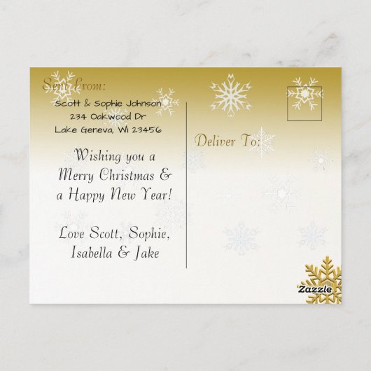 Voeg een foto toe aan deze Believe Gold-kerstKaart Briefkaart (Achterkant)