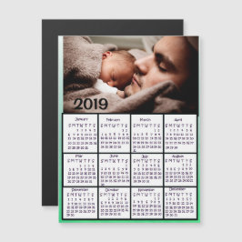 Voeg een foto toe aan deze Blauwe Kalender 2019 Magnetische Uitnodiging