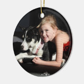 Voeg een Foto toe aan deze Eigen Kerstmis Keramisch Ornament (Links)