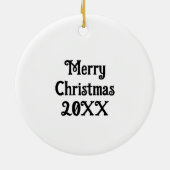 Voeg een Foto toe aan deze Eigen Kerstmis Keramisch Ornament (Achterkant)