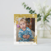 Voeg een foto toe aan deze Gold-kerstKaart Briefkaart (Staand voorkant)
