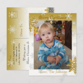 Voeg een foto toe aan deze Gold-kerstKaart Briefkaart (Voorkant / Achterkant)