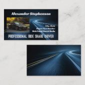 Voeg een foto toe Auto Rijden Lyft Uber Driver Rid Visitekaartje (Voorkant / Achterkant)