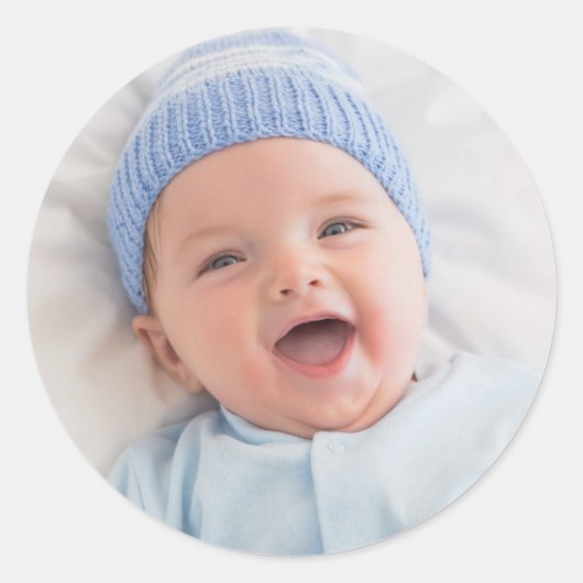 Voeg een foto toe ronde sticker (Voorkant)