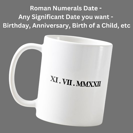 Voeg een Geboortedatum, Jubileum, Naam, en Bericht Koffiemok