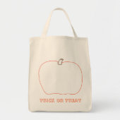 Voeg een gezicht toe aan uw pompoen Halloween canv Tote Bag (Voorkant)