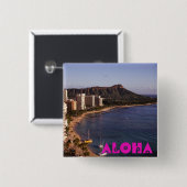 Voeg een Hawaïaanse vakantiefoto toe Vierkante Button 5,1 Cm (Voorkant /achterkant)