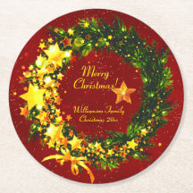 Voeg een jaar kerstmis 20xx Gold Wreath toe op roo