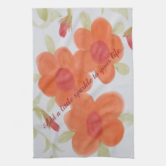 Voeg een kleine vonk toe - Handhanddoek Theedoek (Verticaal)