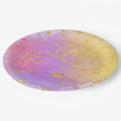 Voeg een kleuraccent toe met ronde papieren borden papieren bordje (Gekanteld)