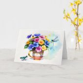 Voeg een kopje bloem toe kaart (Gele Bloem)