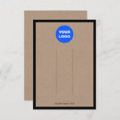 Voeg een Logo Brown Kraft Border Hair Clip Display Kaart (Voorkant / Achterkant)