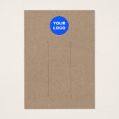 Voeg een Logo bruin kraftkapje met leder toe Visitekaartje (Voorkant)