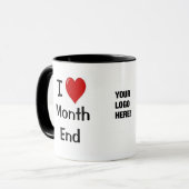 Voeg een Logo I Love Month End Accounting Quote to Mok (Voorkant links)