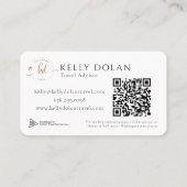 Voeg een Logo QR-code Elegant Professional toe Visitekaartje (Achterkant)