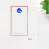 Voeg een Logo Roos Gold Border Oorsprongskaart toe Visitekaartje (Bureau)