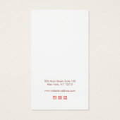 Voeg een Logo Roos Gold Border Oorsprongskaart toe Visitekaartje (Achterkant)