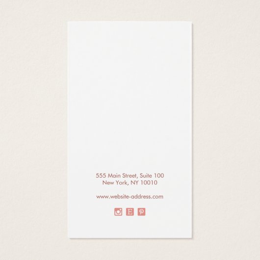 Voeg een Logo Roos Gold Border Oorsprongskaart toe Visitekaartje (Achterkant)