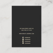 Voeg een Logo Satin Gold Waterverf Oorspronkelijk  Visitekaartje (Achterkant)