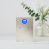 Voeg een Logo Satin Gold Waterverf Oorspronkelijk  Visitekaartje (Staand voorkant)