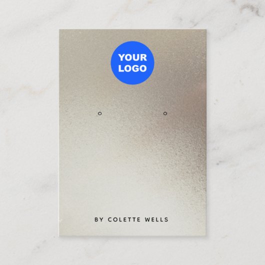 Voeg een Logo Satin Gold Waterverf Oorspronkelijk  Visitekaartje (Voorkant)