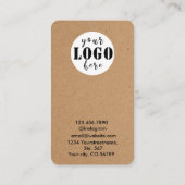 Voeg een logo Simple Craft Paper-Kaart toe voor he Visitekaartje (Achterkant)