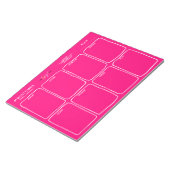 Voeg een Logo Simple Girly Bright Pink Weekly Plan Notitieblok (Schuin)