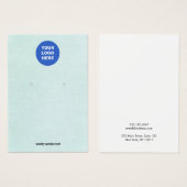 Voeg een Logo Turquoise Linen Earring DisplayCard  Visitekaartje (Voorkant /achterkant)