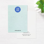 Voeg een Logo Turquoise Linen Earring DisplayCard  Visitekaartje (Bureau)