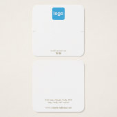 Voeg een Logo-vierkant weergavehouder toe Vierkante Visitekaartjes (Voorkant /achterkant)