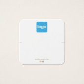 Voeg een Logo-vierkant weergavehouder toe Vierkante Visitekaartjes (Voorkant)