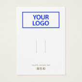 Voeg een Logo White Hair Clip Barrette DisplayCard Visitekaartje (Voorkant)