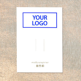 Voeg een Logo White Hair Clip Barrette DisplayCard Visitekaartje