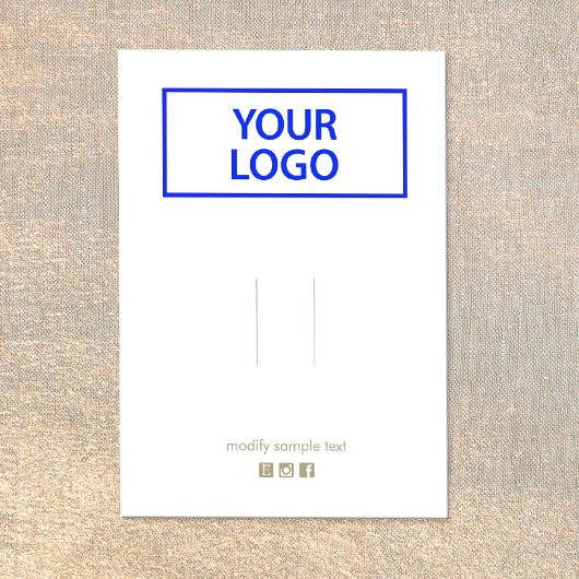 Voeg een Logo White Hair Clip Barrette DisplayCard Visitekaartje