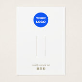 Voeg een Logo White Hair Clip Barrette DisplayCard Visitekaartje (Voorkant)