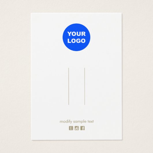 Voeg een Logo White Hair Clip Barrette DisplayCard Visitekaartje (Voorkant)