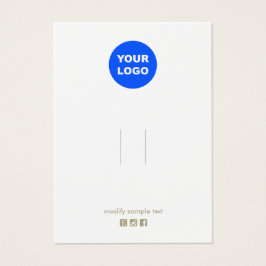 Voeg een Logo White Hair Clip Barrette DisplayCard Visitekaartje