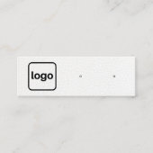 Voeg een Logo-wit leder-oorbeeldscherm toe Mini Visitekaartje (Voorkant)