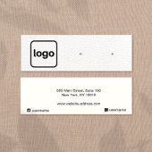 Voeg een Logo-wit leder-oorbeeldscherm toe Mini Visitekaartje