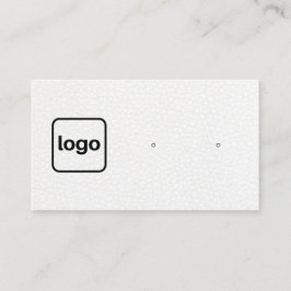 Voeg een Logo-wit leder-oorbeeldscherm toe Visitekaartje
