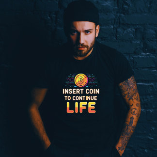 Voeg een munt in om door te gaan met leven Retro G Tri-Blend Shirt