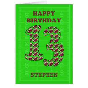 Voeg een naam 13th Birthday Footballs toe