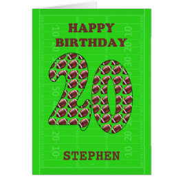 Voeg een naam 20th Birthday Footballs toe