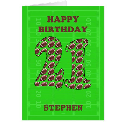 Voeg een Naam 21st de Footballs van de Dag van de  (Voorkant)