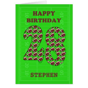 Voeg een naam 28th Birthday Footballs toe