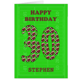 Voeg een naam 30th Birthday Footballs toe