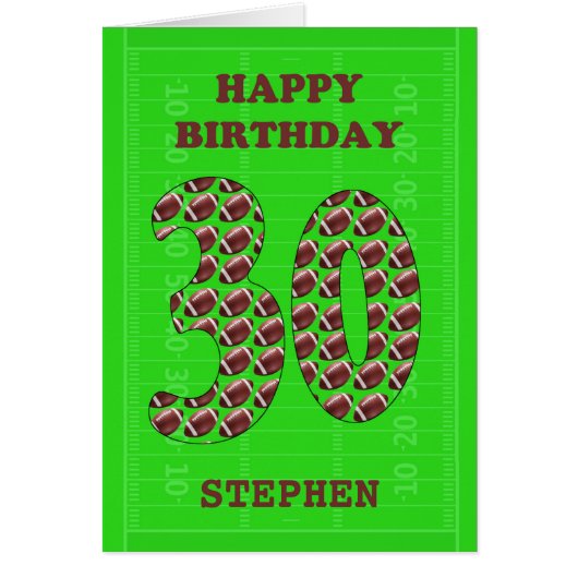 Voeg een naam 30th Birthday Footballs toe (Voorkant)