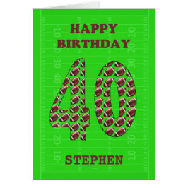 Voeg een naam 40th Birthday Footballs toe